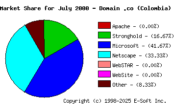 August 1st, 2000 Market Share Pie Chart