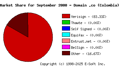 October 1st 2000 CA Market Share Pie Chart