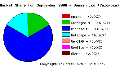 October 1st, 2000 Market Share Pie Chart