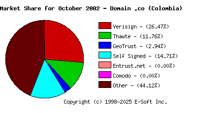 November 1st 2002 CA Market Share Pie Chart