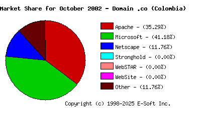 November 1st, 2002 Market Share Pie Chart