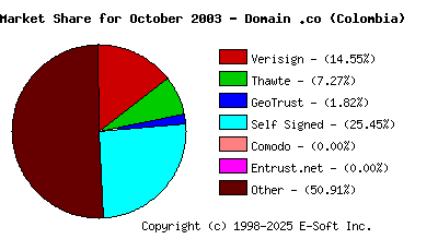 November 1st 2003 CA Market Share Pie Chart