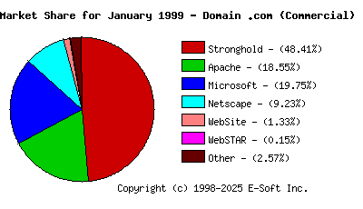 February 1st, 1999 Market Share Pie Chart