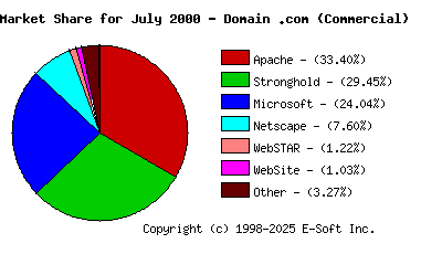 August 1st, 2000 Market Share Pie Chart