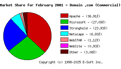 March 1st, 2001 Market Share Pie Chart