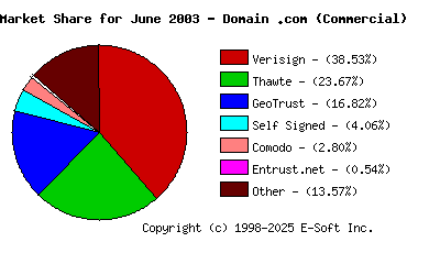 July 1st 2003 CA Market Share Pie Chart