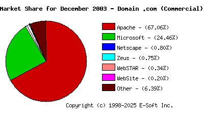 January 1st, 2004 Market Share Pie Chart
