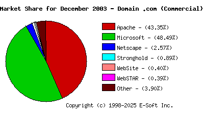 January 1st, 2004 Market Share Pie Chart
