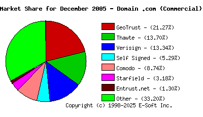 January 1st 2006 CA Market Share Pie Chart