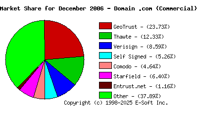January 1st 2007 CA Market Share Pie Chart