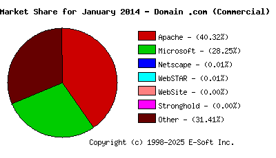 February 1st, 2014 Market Share Pie Chart