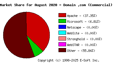 September 1st, 2020 Market Share Pie Chart