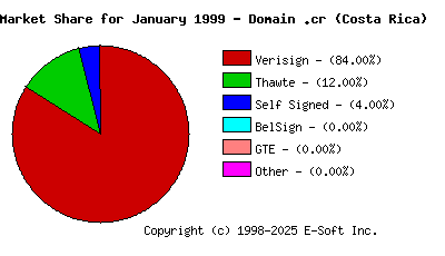 February 1st 1999 CA Market Share Pie Chart