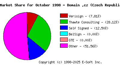 November 1st 1998 CA Market Share Pie Chart