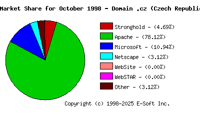 November 1st, 1998 Market Share Pie Chart