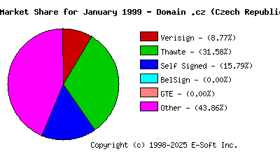 February 1st 1999 CA Market Share Pie Chart