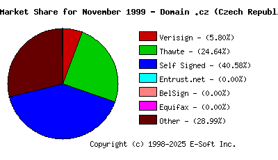 December 1st 1999 CA Market Share Pie Chart