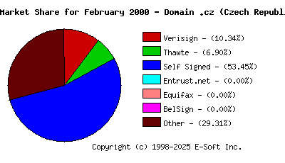March 1st 2000 CA Market Share Pie Chart