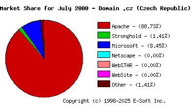 August 1st, 2000 Market Share Pie Chart