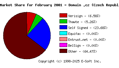 March 1st 2001 CA Market Share Pie Chart