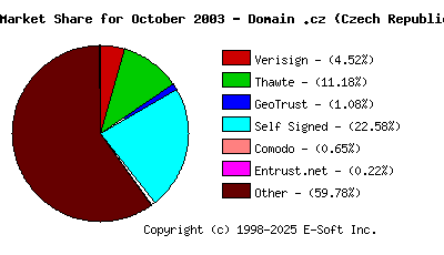 November 1st 2003 CA Market Share Pie Chart