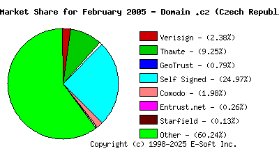 March 1st 2005 CA Market Share Pie Chart