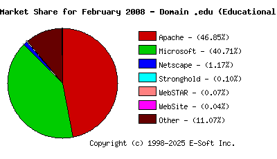 March 1st, 2008 Market Share Pie Chart
