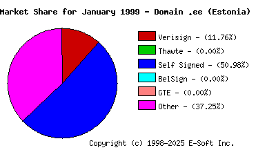 February 1st 1999 CA Market Share Pie Chart