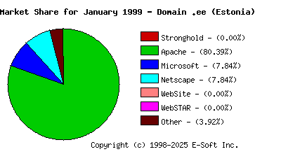 February 1st, 1999 Market Share Pie Chart