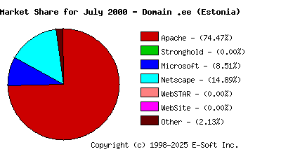 August 1st, 2000 Market Share Pie Chart