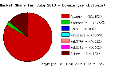 August 1st, 2013 Market Share Pie Chart