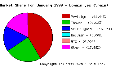 February 1st 1999 CA Market Share Pie Chart