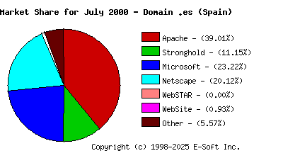 August 1st, 2000 Market Share Pie Chart