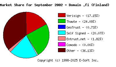 October 1st 2002 CA Market Share Pie Chart