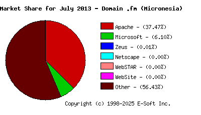 August 1st, 2013 Market Share Pie Chart