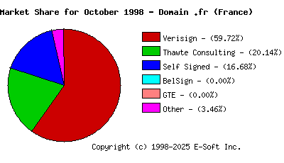 November 1st 1998 CA Market Share Pie Chart