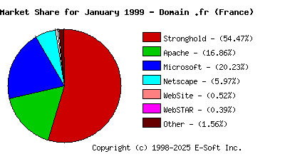 February 1st, 1999 Market Share Pie Chart