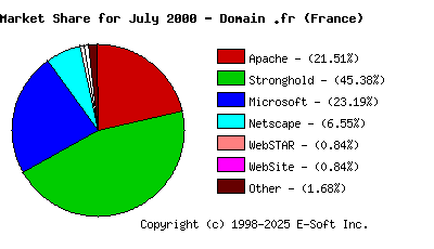 August 1st, 2000 Market Share Pie Chart