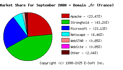 October 1st, 2000 Market Share Pie Chart