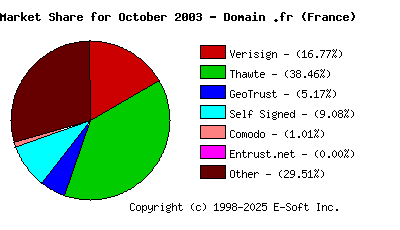 November 1st 2003 CA Market Share Pie Chart