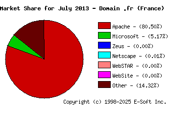 August 1st, 2013 Market Share Pie Chart