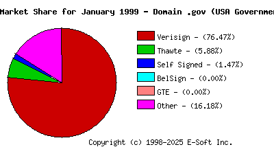 February 1st 1999 CA Market Share Pie Chart