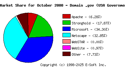 November 1st, 2000 Market Share Pie Chart