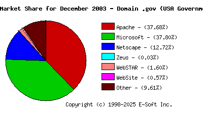 January 1st, 2004 Market Share Pie Chart