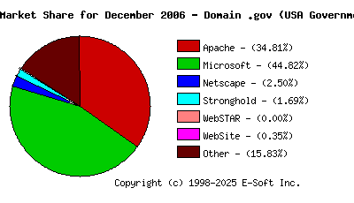 January 1st, 2007 Market Share Pie Chart