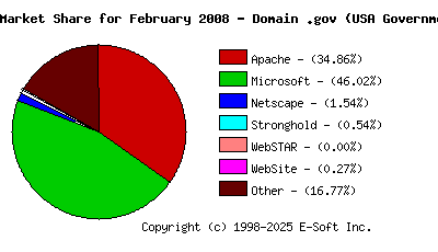 March 1st, 2008 Market Share Pie Chart