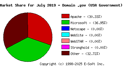 August 1st, 2019 Market Share Pie Chart
