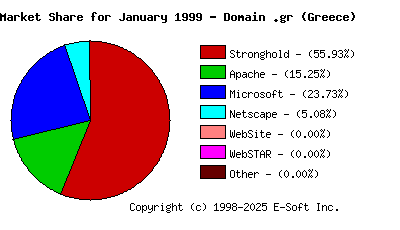 February 1st, 1999 Market Share Pie Chart