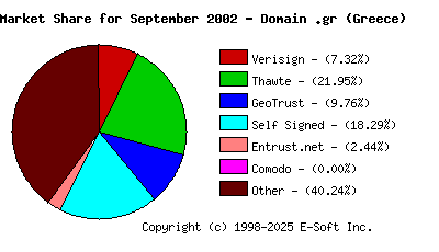 October 1st 2002 CA Market Share Pie Chart