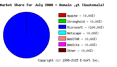 August 1st, 2000 Market Share Pie Chart